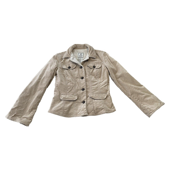 For Joseph Fortune Jacket Womens Medium Beige Corduroy Sherpa Lined Y2K Coat - Picture 4 of 16
